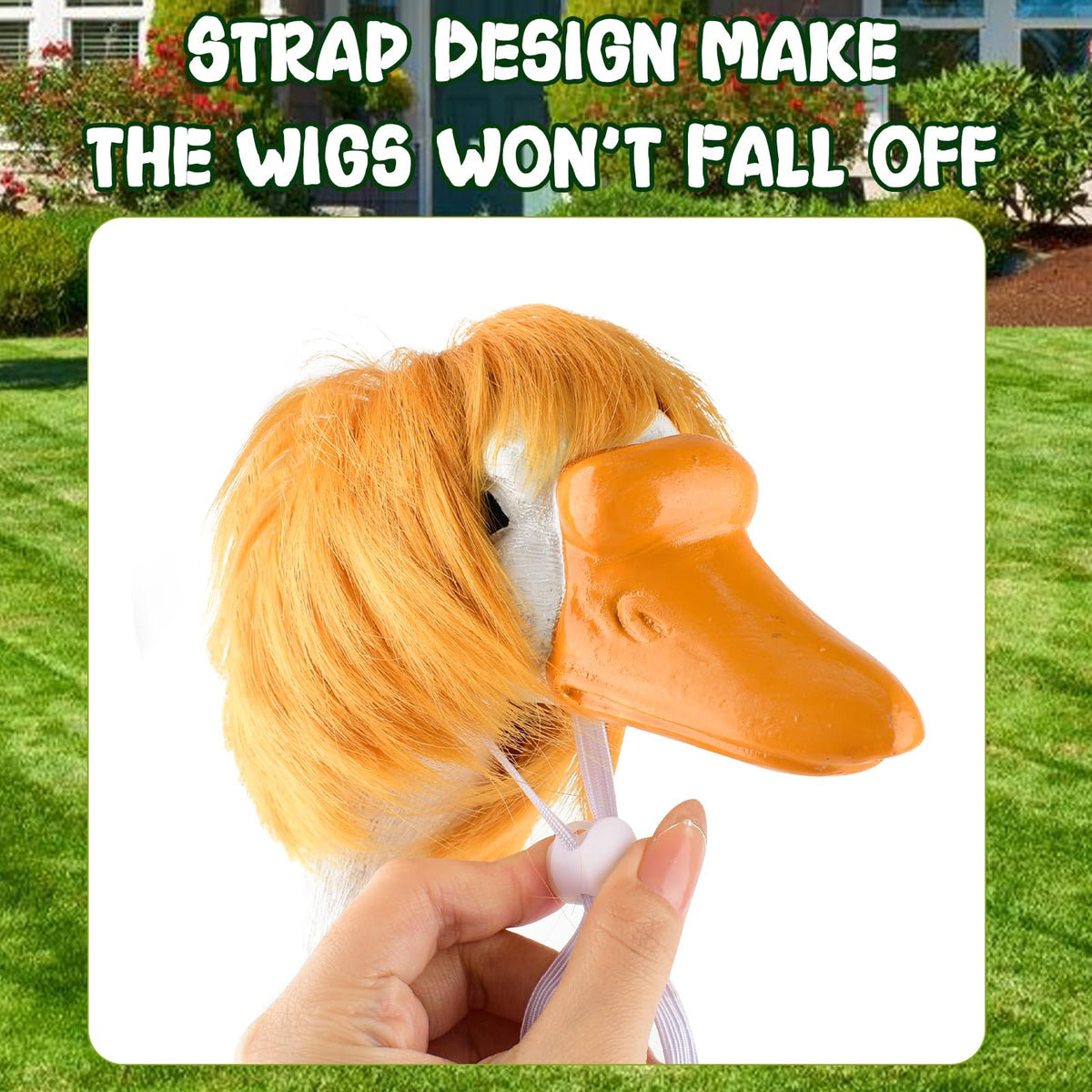 VEEVIIY porch goose wig braid style 2 adds playful personality to outdoor decor.