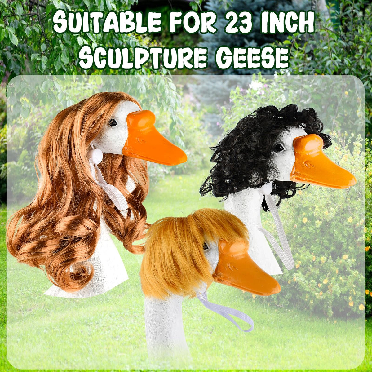 VEEVIIY porch goose wig braid style 4 blends with garden colors for charm.
