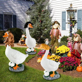 VEEVIIY porch goose wig braid style 7 elevates yard decor with a playful burst.