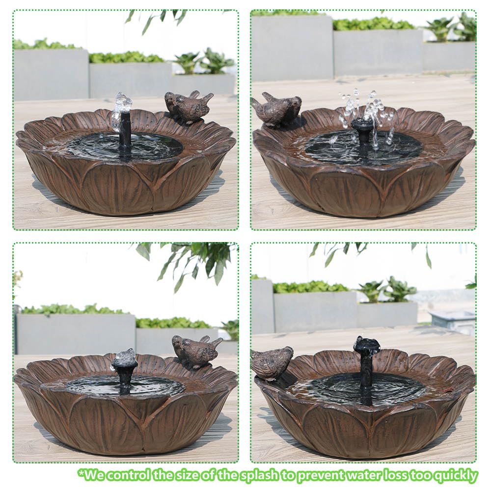 Veflauresi dimensions 10.63 by 9.45 by 4.33 inches provide ample bathing space for birds.