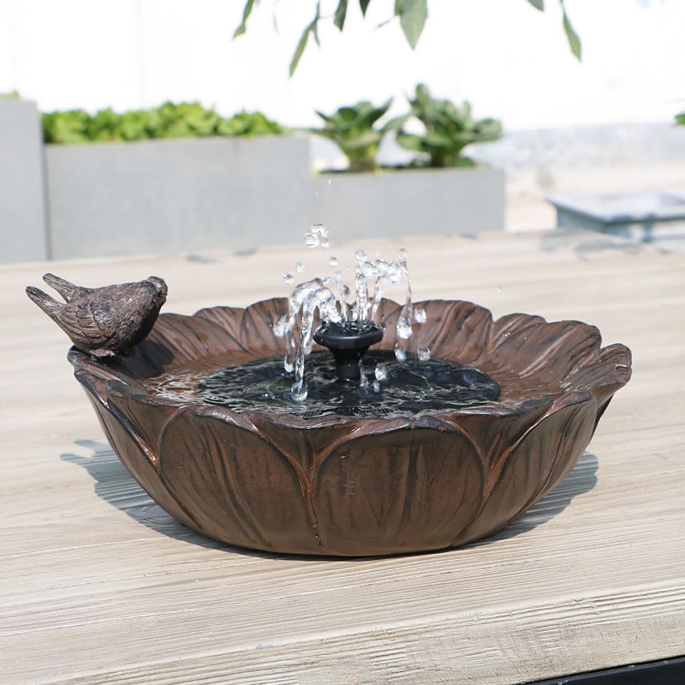 Veflauresi hummingbird-friendly fountain enhances backyard wildlife visits and birdwatching.