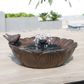 Veflauresi hummingbird-friendly fountain enhances backyard wildlife visits and birdwatching.