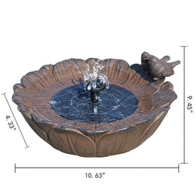 Veflauresi solar-powered fountain operates wirelessly, offering eco-friendly water features in your garden.