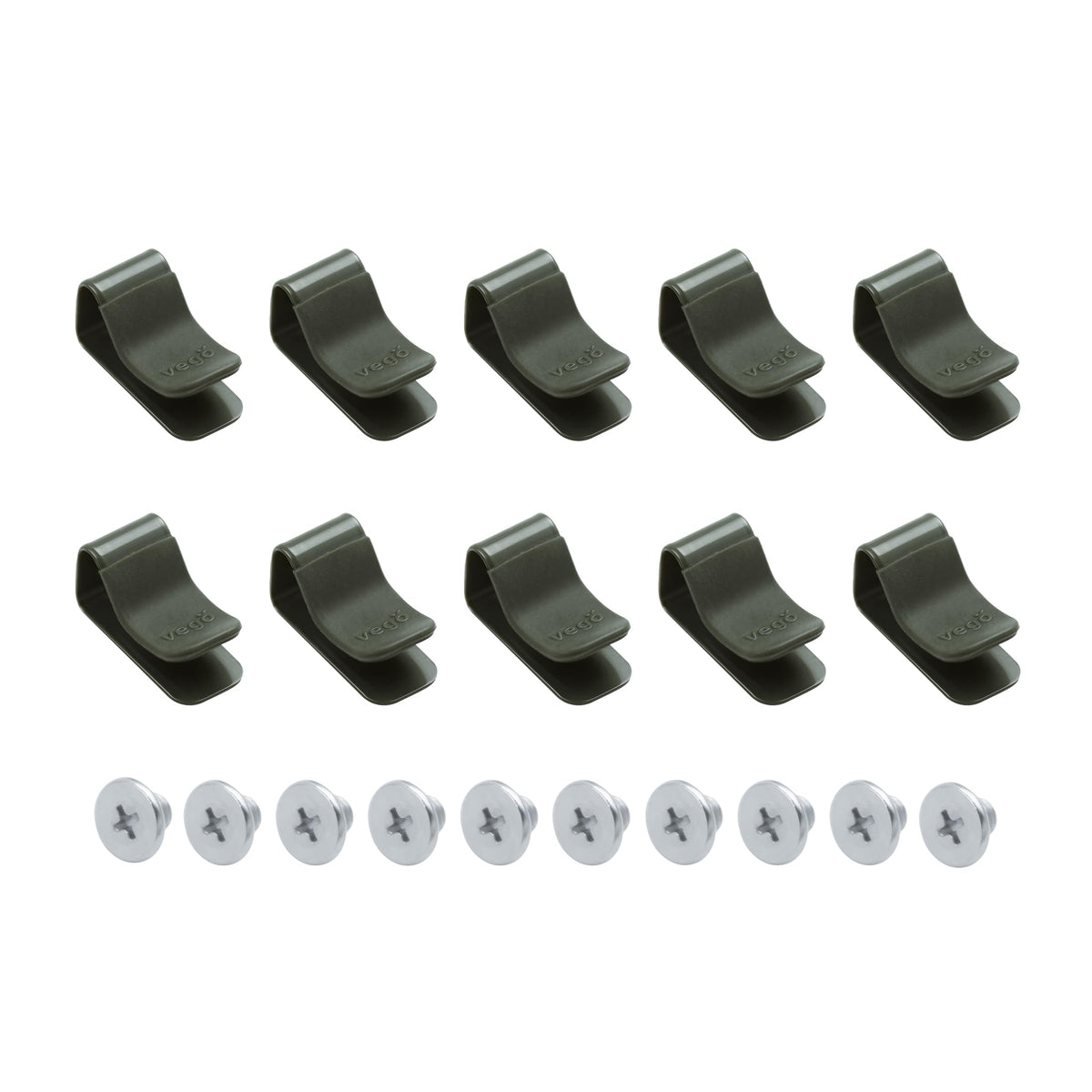 Vego clamp set 10-pack secures drip tubing for tidy irrigation setup