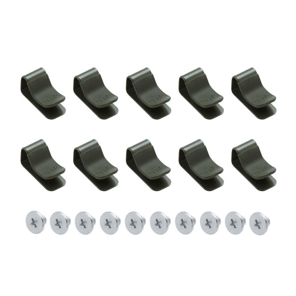 Vego clamp set 10-pack secures drip tubing for tidy irrigation setup