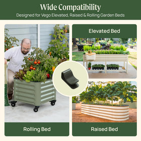 Vego clamp set powder-coated steel resists rust in gardens