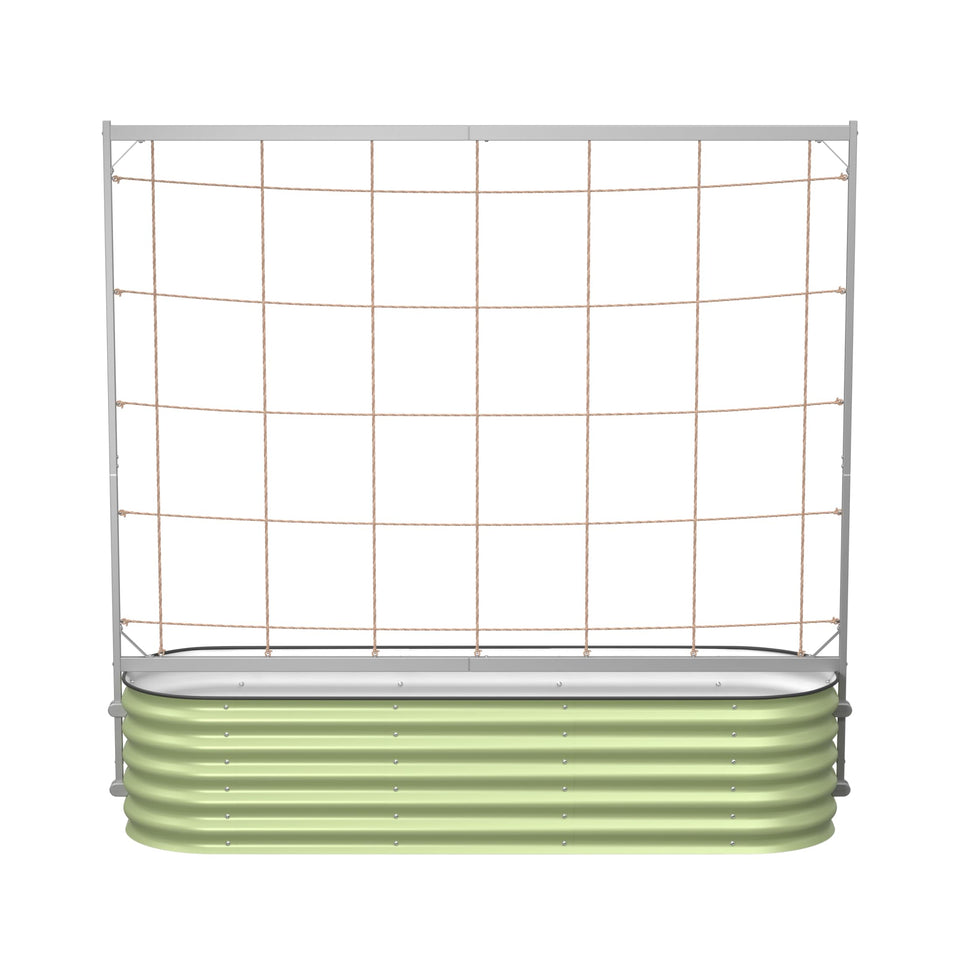 Vego Garden 6-5ft tomato trellis side view provides sturdy climbing support.
