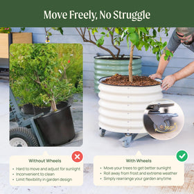 Vego Garden heavy-duty metal frame ensures outdoor durability.