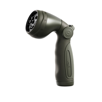 Vego garden hose nozzle with nine spray patterns for versatile watering tasks