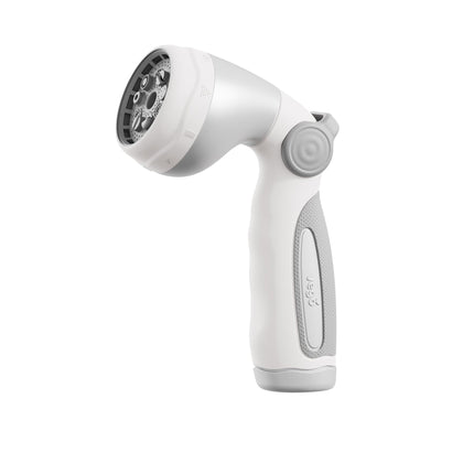 Vego Garden Hose Nozzle front view shows versatile spray options for precise watering.