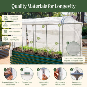 Vego garden 35% shading rate reduces evaporation and soil stress.