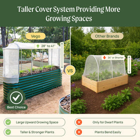 Vego garden easy installation helps you cover beds quickly.