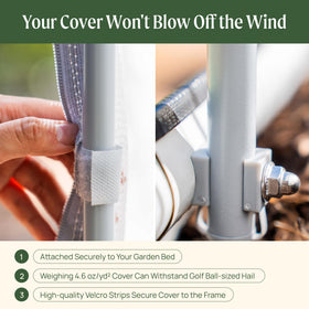 Vego garden stainless steel hardware ensures secure assembly and longevity.