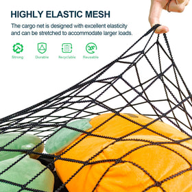 VEHIRIE cargo net installation is quick and folds flat for storage.