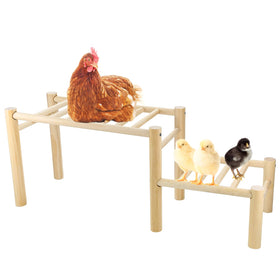 Vehomy chicken perch: stable wooden ladder for resting chickens.
