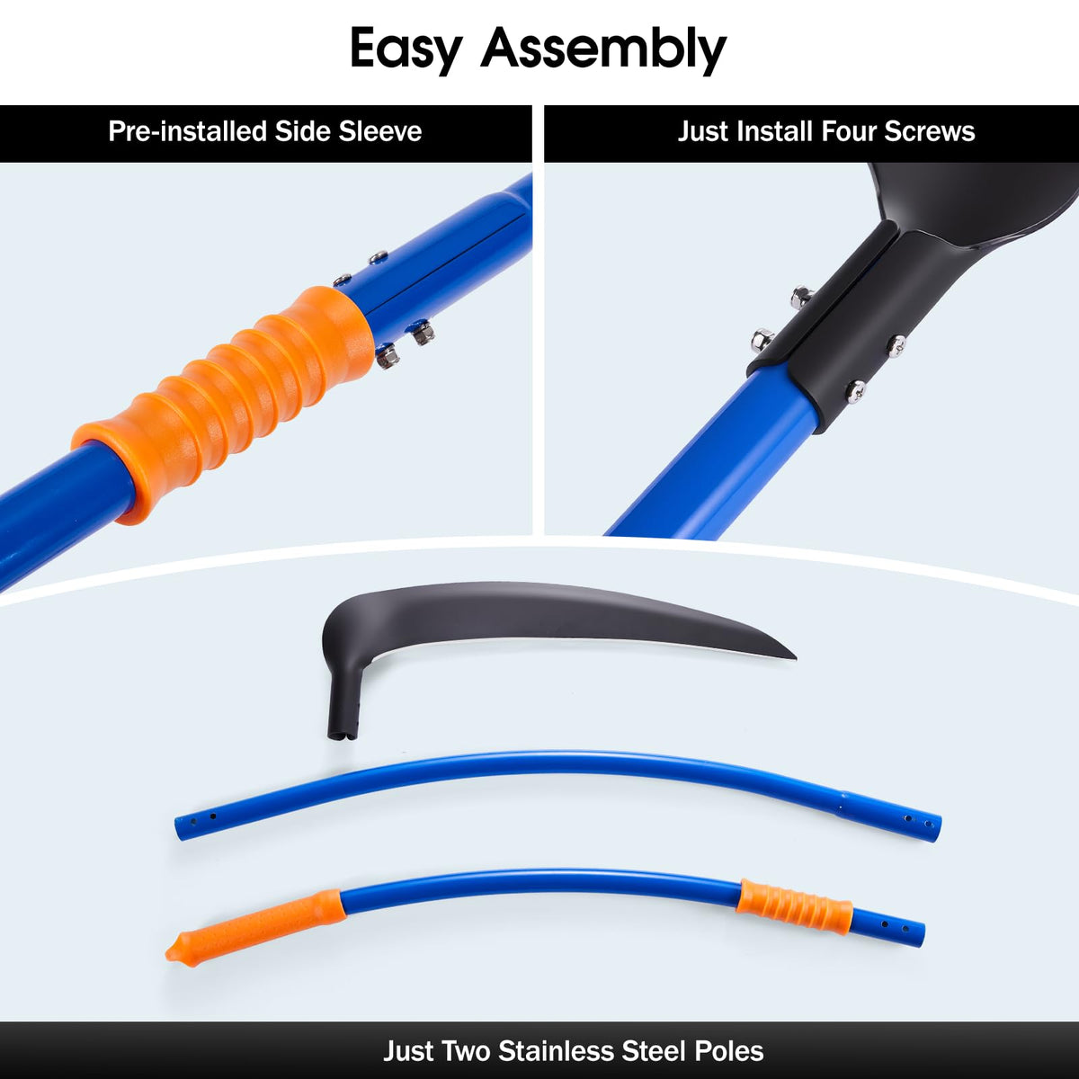 VEKSICY scythe in action clears bushes and ditches.