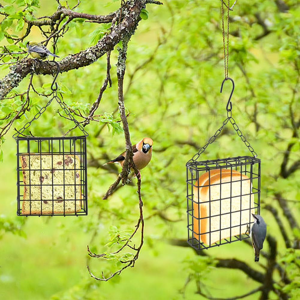 Velarionna grid-design bird feeder lets several birds feed at once