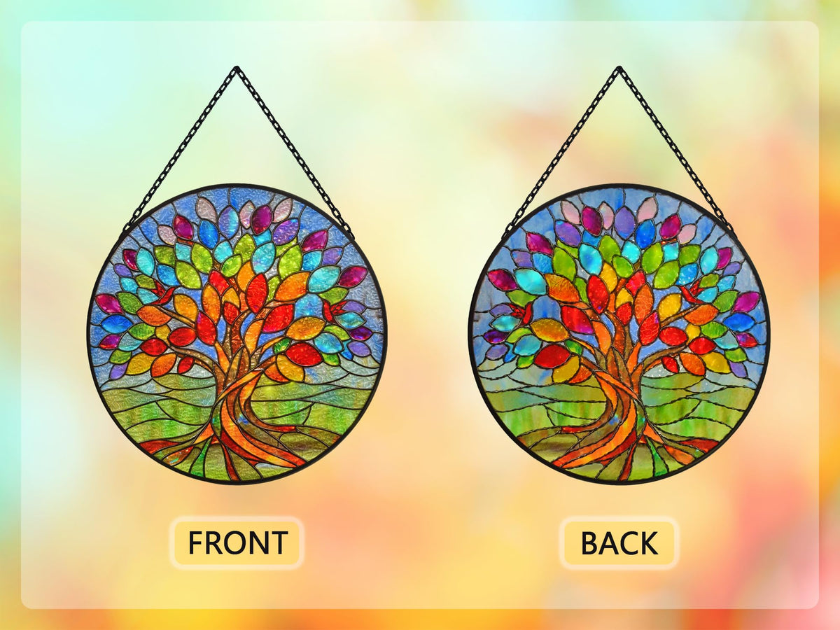 Velasyart Tree of Life suncatchers brighten windows with a warm, peaceful glow.