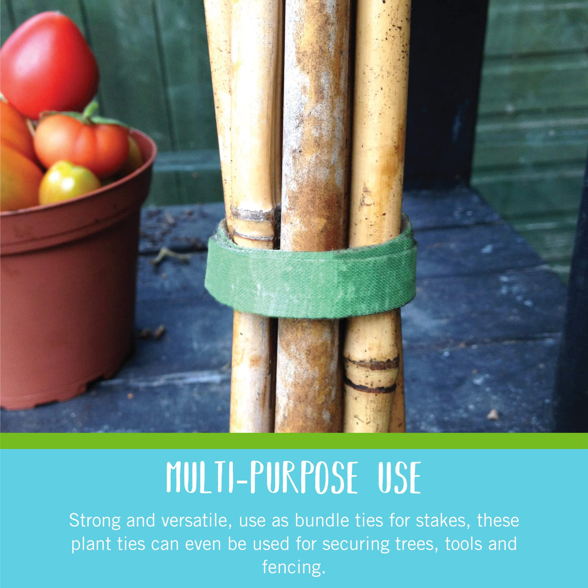 VELCRO Brand VEL-30089-AMS 65% recycled content highlights sustainability in gardening.