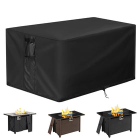 Velfree fire pit cover 48x36-24inch rectangle protecting the pit from rain