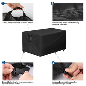 Velfree fire pit cover handles and vent for easy use and airflow