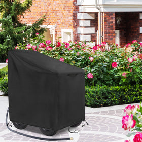 Velfree outdoor cover shown protecting a hose reel in sunlight