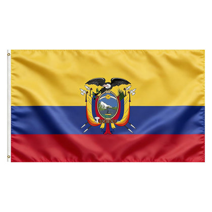 VELIFFCO Ecuador flag 3x5 ft fluttering outdoors for celebrations