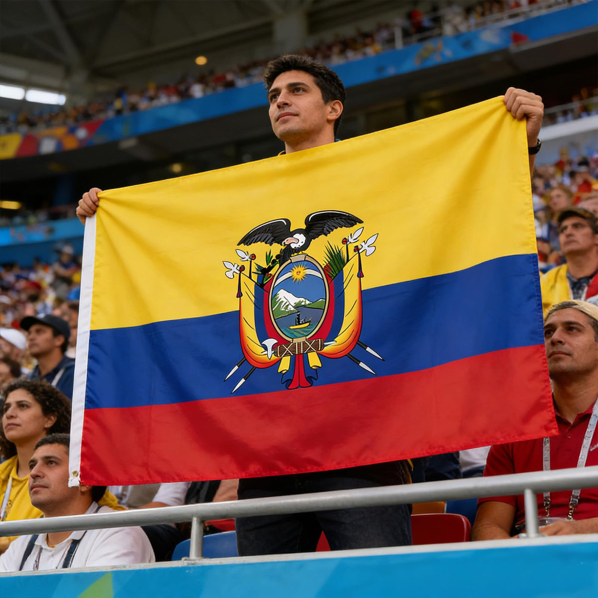 VELIFFCO fade-resistant print keeps Ecuador flag crisp