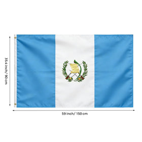 VELIFFCO Guatemala flag with brass grommets for durable mounting