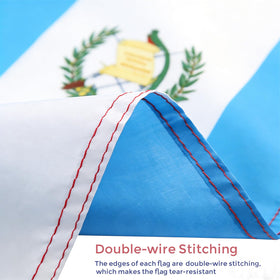 VELIFFCO Guatemala flag polyester texture showing wrinkle resistance
