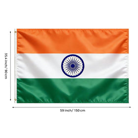 VELIFFCO Indian flag brass grommets close-up, durable mounting for reliable outdoor use