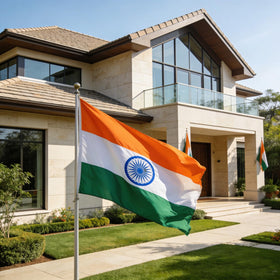 VELIFFCO Indian flag garden or patio use, weather-friendly flag for yards