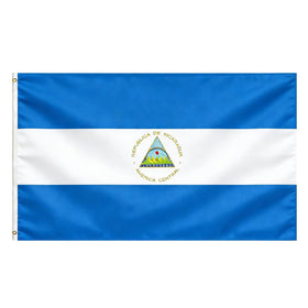 VELIFFCO Nicaragua flag 3x5ft front view shows durable, lightweight display for quick setup