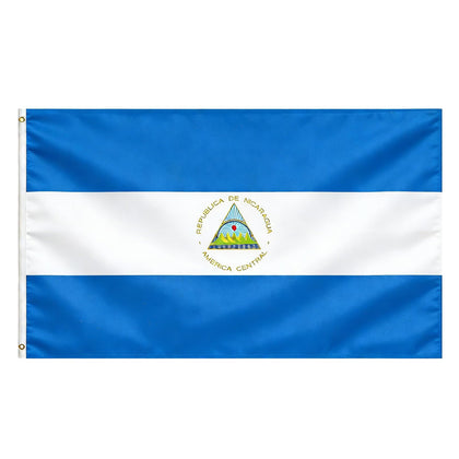 VELIFFCO Nicaragua flag 3x5ft front view shows durable, lightweight display for quick setup