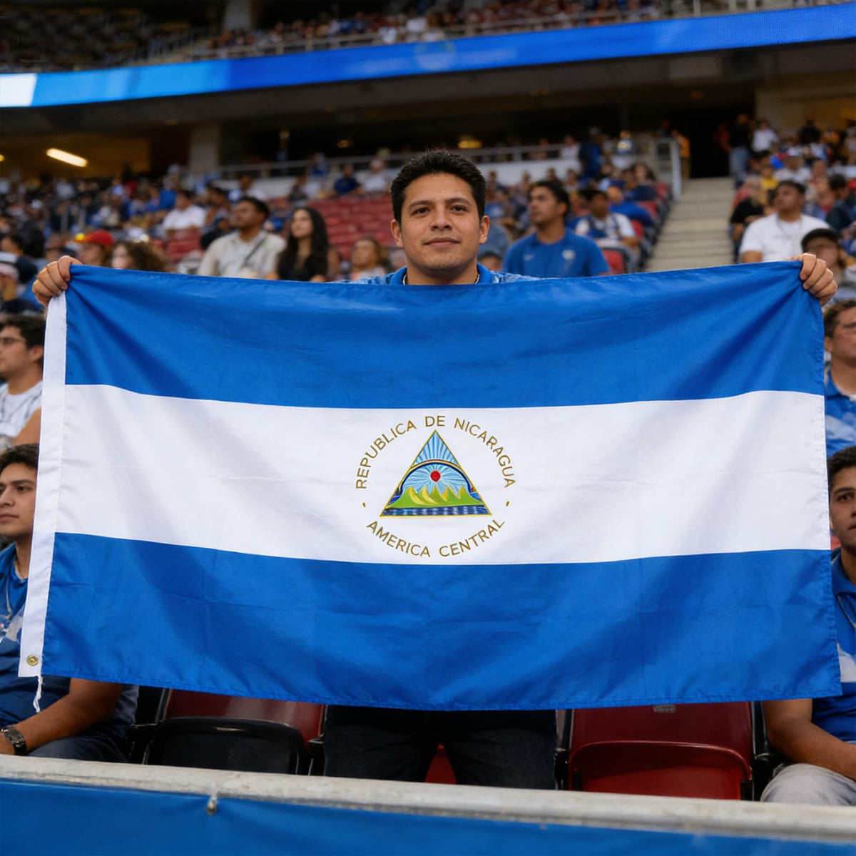 VELIFFCO Nicaragua flag detailed print shows fade-resistant color for lasting impact