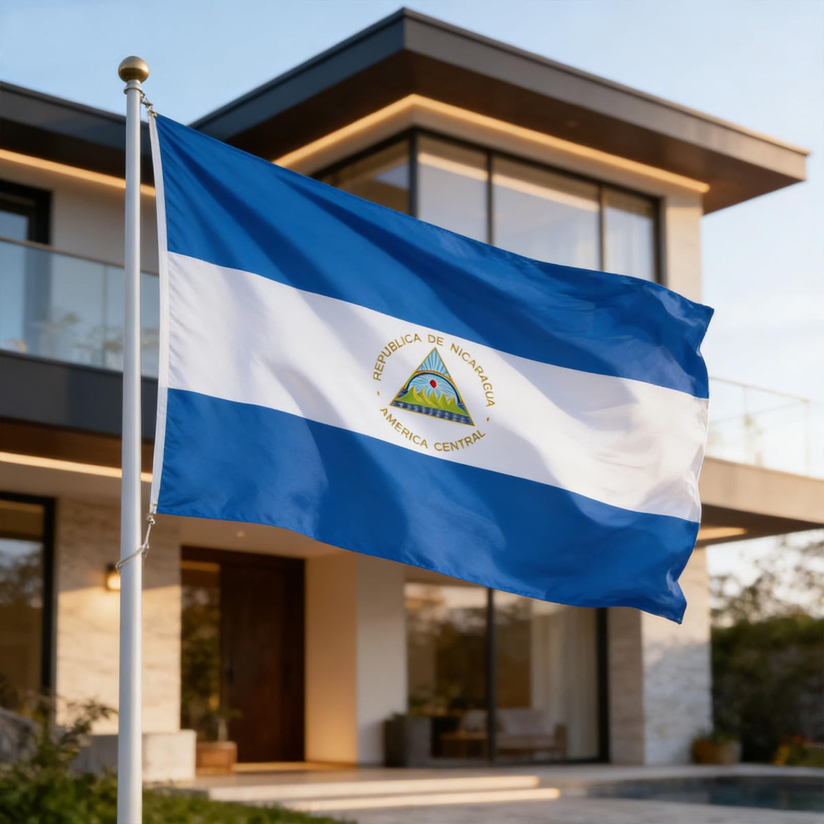 VELIFFCO Nicaragua flag multipurpose use suits parties, sports events, and storefront decor