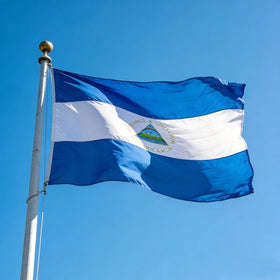 VELIFFCO Nicaragua flag ideal for store displays and outdoor events with easy setup