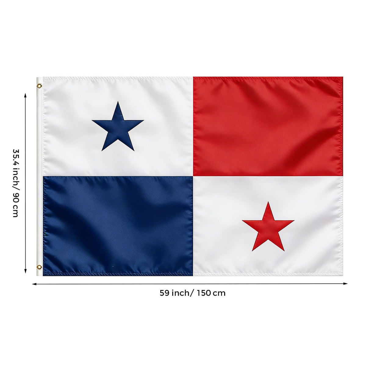 VELIFFCO Panama flag brass grommets for secure mounting.