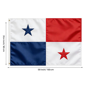 VELIFFCO Panama flag brass grommets for secure mounting.