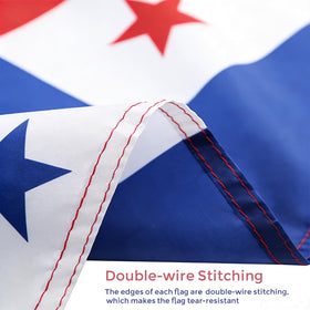 VELIFFCO Panama flag crisp print details on durable polyester.