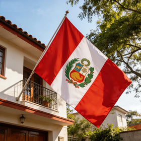VELIFFCO Peru flag fits many standard flag poles.