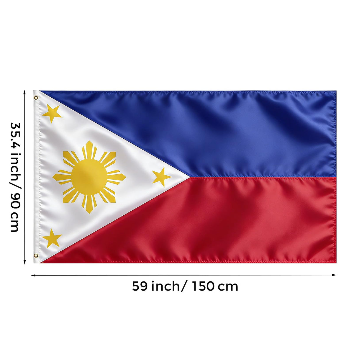 VELIFFCO polyester flag close-up showing durable, wrinkle-resistant fabric