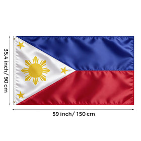 VELIFFCO polyester flag close-up showing durable, wrinkle-resistant fabric