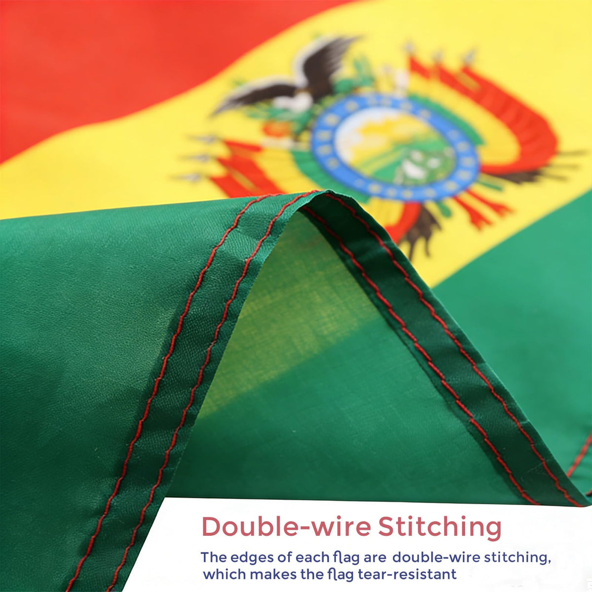 VELIFFCO polyester flag material resists wrinkles for quick setup.
