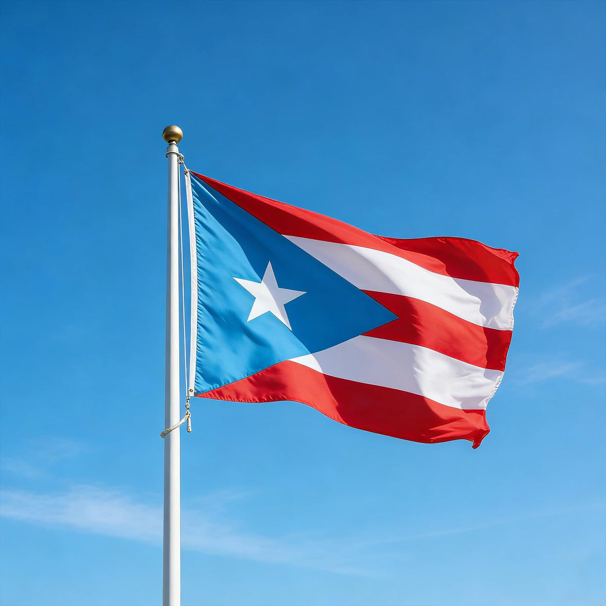 VELIFFCO Puerto Rico flag on a pole, versatile for parties and events