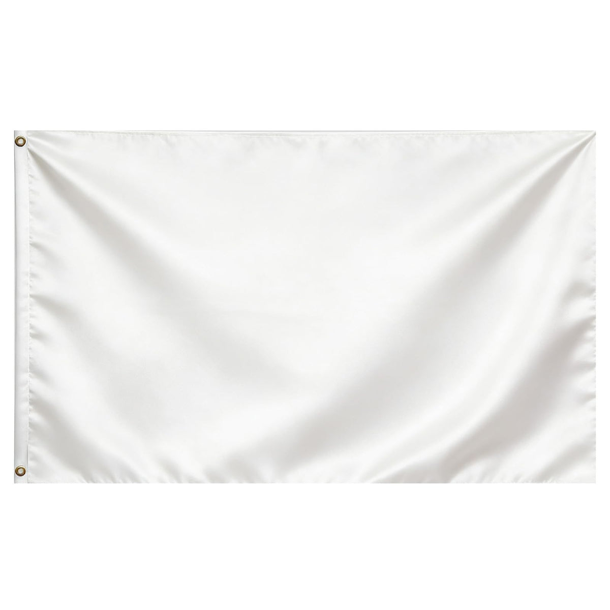 VELIFFCO white flag 3x5 full flag ready for display with durable brass grommets.
