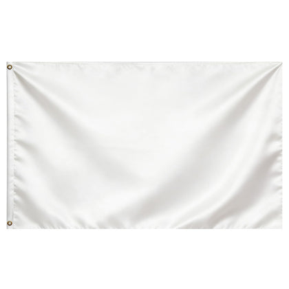 VELIFFCO white flag 3x5 full flag ready for display with durable brass grommets.
