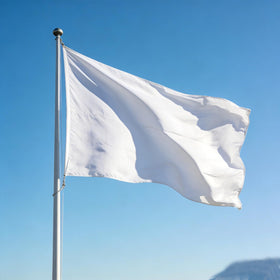 VELIFFCO white flag ideal for DIY decor and party setups.