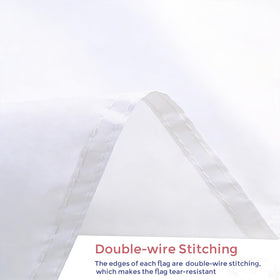 VELIFFCO white flag polyester fabric balances light weight and durability.