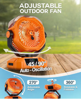 Vellrive misting fan with 270-degree tilt to direct air precisely.